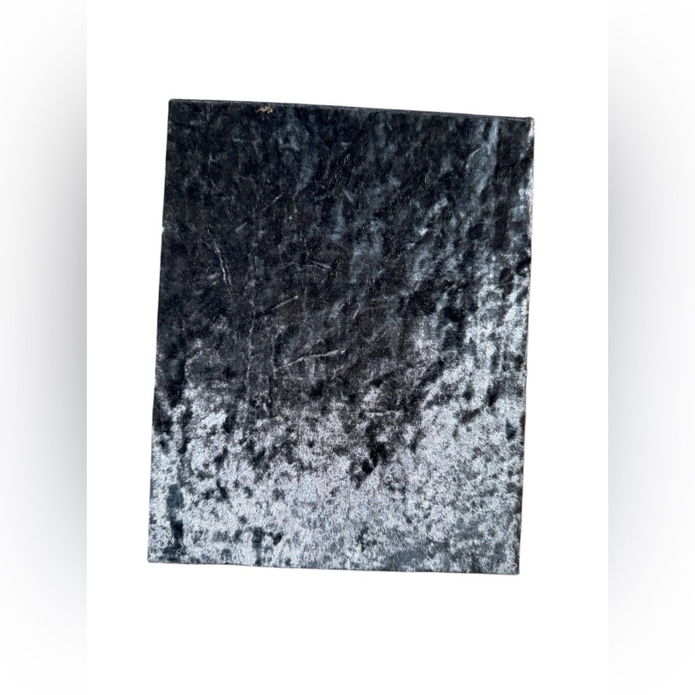 Gray Crushed Velvet Storage Box 8.5” x 7”